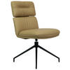 STUHL Echtleder Schwarz, Karamell  - Karamell/Schwarz, Design, Leder/Metall (50/92/64,5cm) - Dieter Knoll