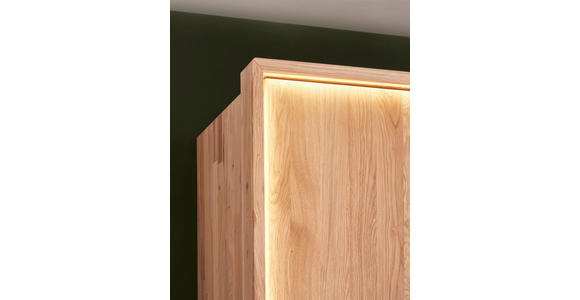 DREHTÜRENSCHRANK  in Anthrazit, Wildeiche  - Wildeiche/Anthrazit, Natur, Glas/Holz (300/218/60cm) - Valnatura