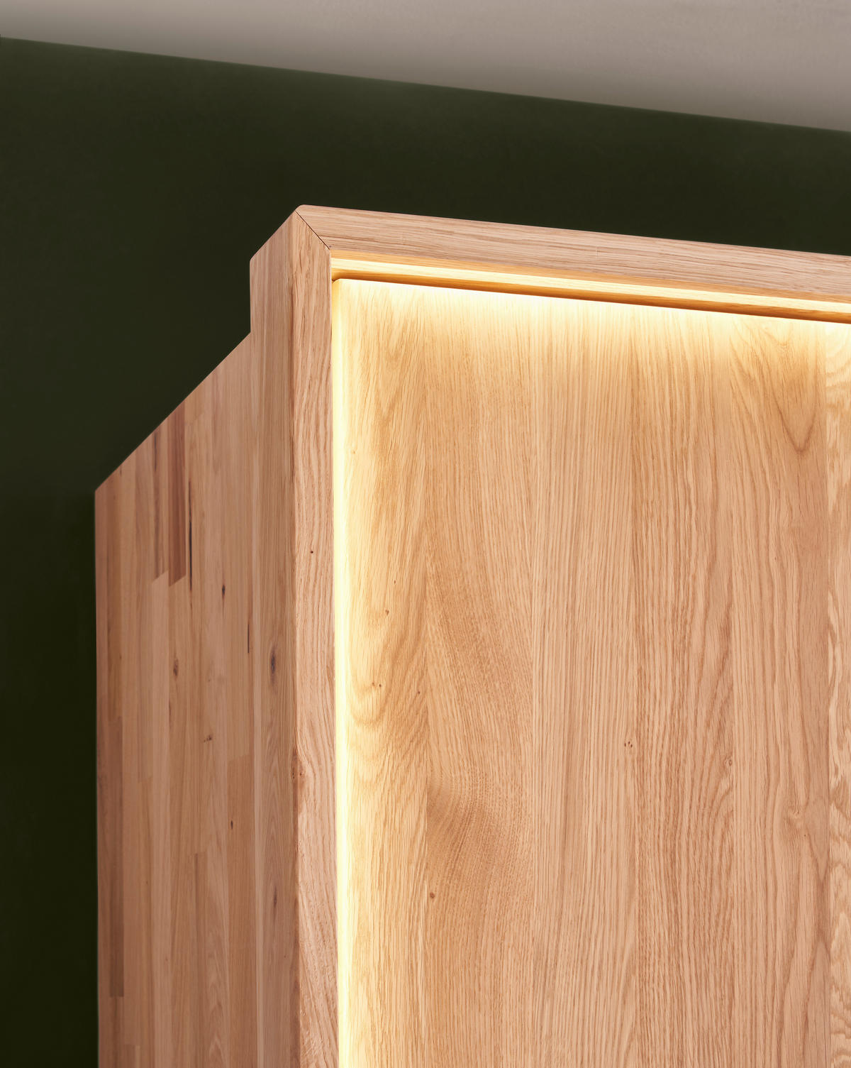 DREHTÜRENSCHRANK  in Anthrazit, Wildeiche  - Wildeiche/Anthrazit, Natur, Glas/Holz (300/218/60cm) - Valnatura