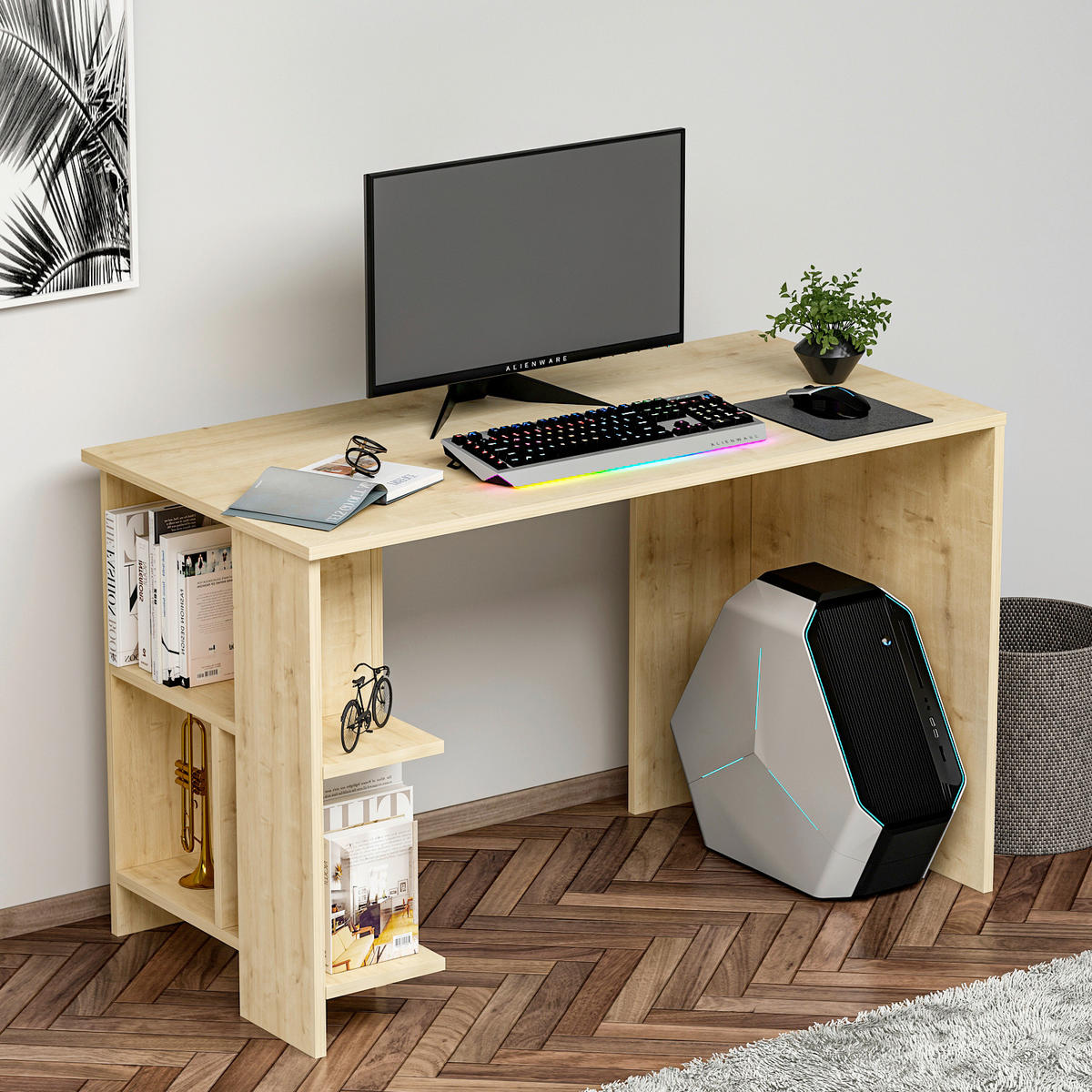 SKRIVBORD 120/60/73 cm  i ekfärgad  - ekfärgad, Design, trämaterial (120/60/73cm) - Livetastic