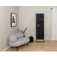 VITRINE in Schwarz  - Schwarz, Design, Glas/Metall (50/180/35cm) - Xora