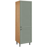 GESCHIRRSCHRANK 60/216,6/58 cm  in Grün  - Eichefarben/Schwarz, MODERN, Holzwerkstoff/Metall (60/216,6/58cm) - Nobilia