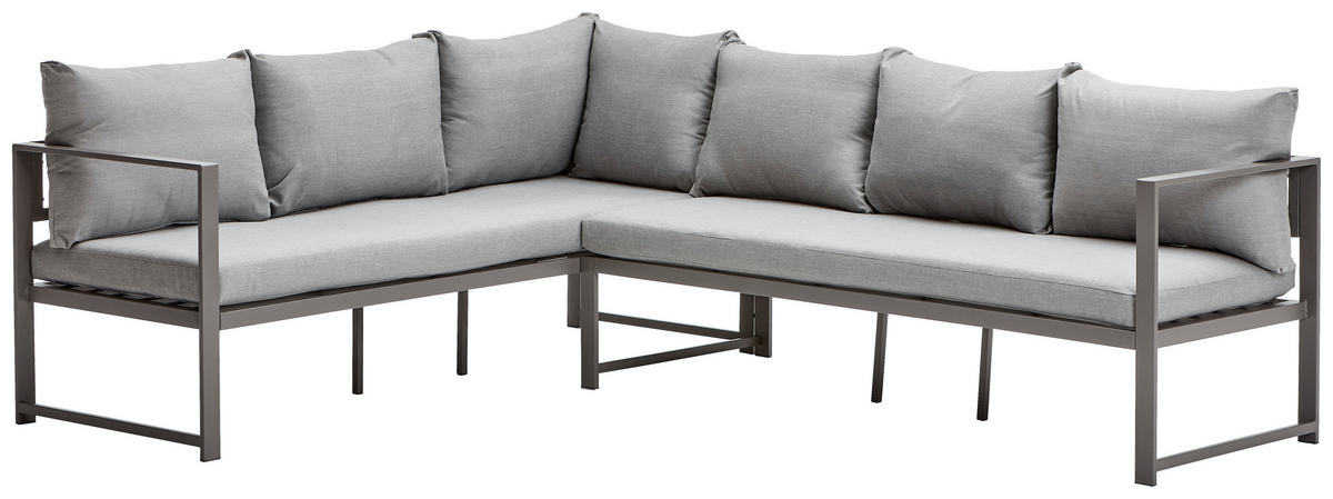 VRTNA LOUNGE GARNITURA tkanina jeklo  - siva/antracit, Moderno, kovina/tekstil (193/244cm) - Ambia Garden