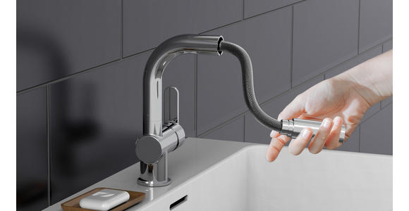WASCHTISCHARMATUR 5/22,5/19,5 cm - Chromfarben, Basics, Metall (5/22,5/19,5cm) - Xora