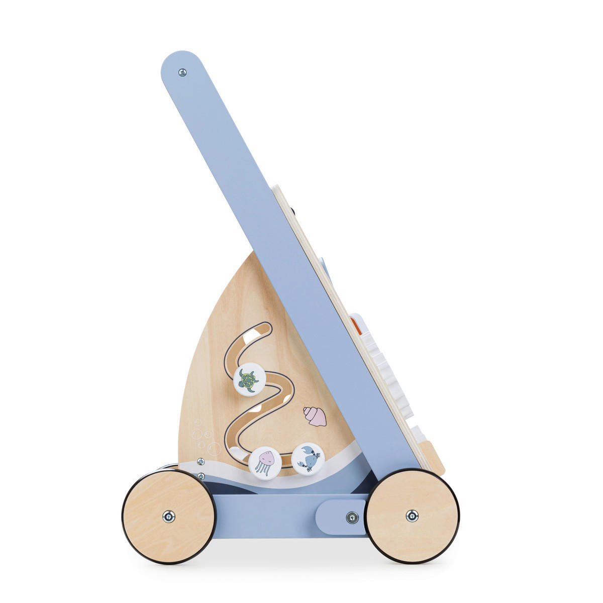 LAUFLERNWAGEN LEARN TO WALK  - Multicolor/Naturfarben, Basics, Holz/Metall (30,5/52/34cm) - Hauck