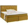 BOXSPRINGBETT 180/200 cm  in Currygelb  - Currygelb/Schwarz, Design, Kunststoff/Textil (180/200cm) - Xora
