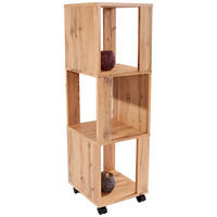 REGAL 34/111/34 cm barve hrasta  - barve hrasta, Moderno, umetna masa/leseni material (34/111/34cm) - Carryhome