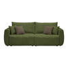 SCHLAFSOFA in Chenille, Jacquard Olivgrün  - Schwarz/Braun, Kunststoff/Textil (245/74-90/104cm) - MID.YOU