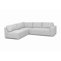 ECKSOFA MAZA in Hellgrau  237/275 cm  - Hellgrau/Schwarz, Design, Textil (237/275cm) - Livetastic