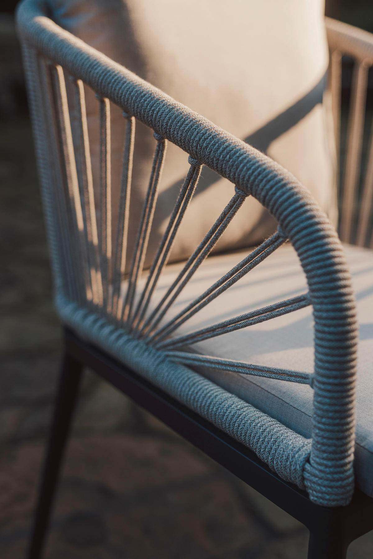 GARTENSESSEL Metall, Textil Anthrazit, Beige  - Anthrazit/Beige, Design, Textil/Metall (56/87/63cm)