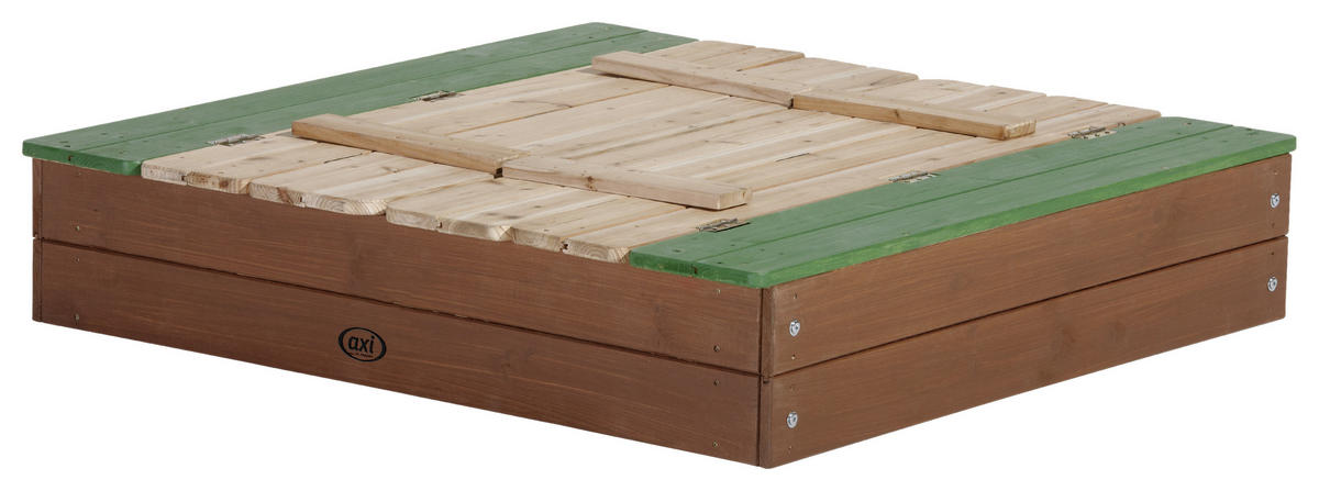 SANDKASTEN ELLA MIT DECKEL  - Braun/Grün, KONVENTIONELL, Holz (95/20/100cm) - Ambia Garden