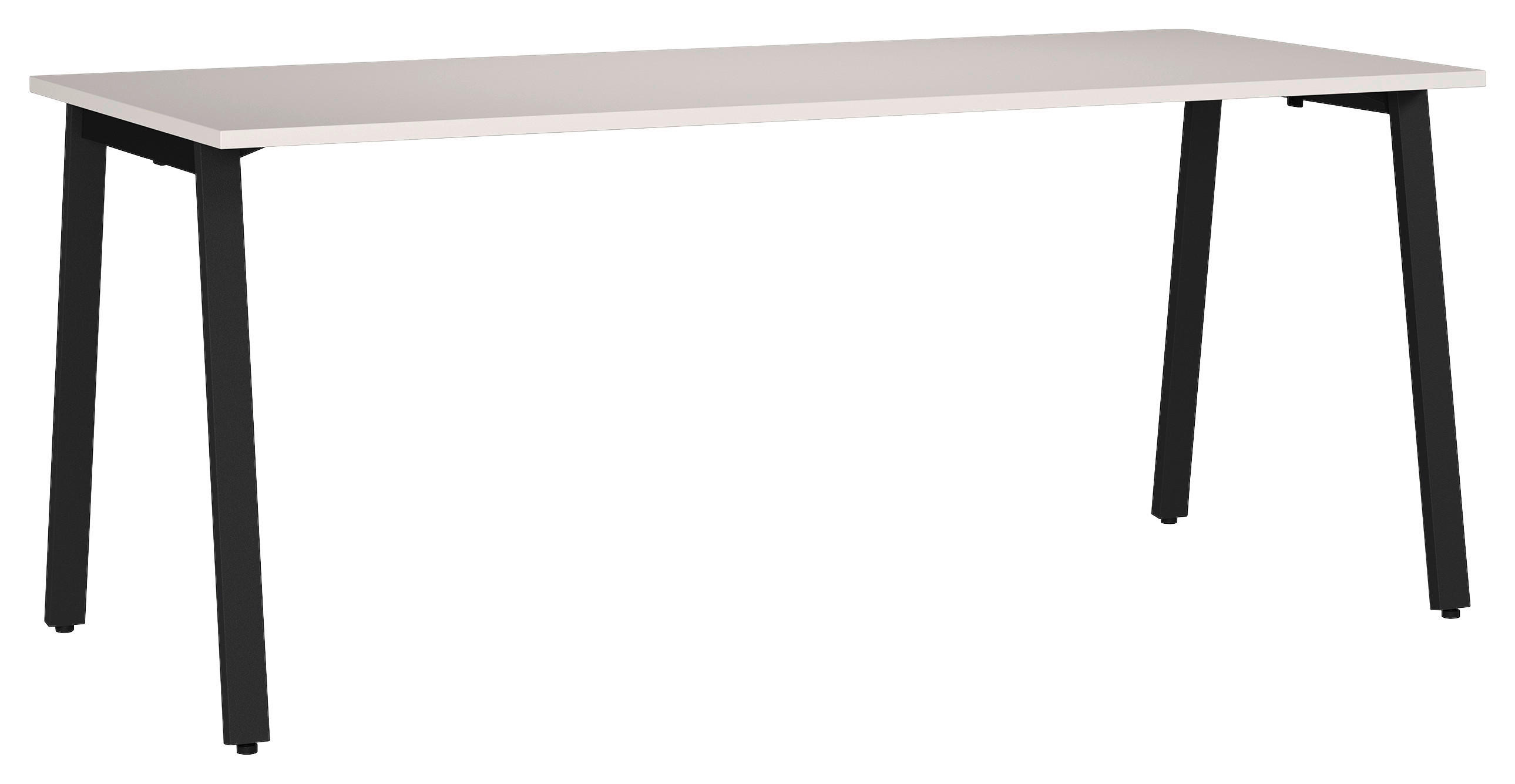 SCHREIBTISCH 180/80/75 cm Schwarz, Kaschmir in verschiedenen Holz-Dekoren erhältlich, justierbare Füsse  - Kaschmir/Schwarz, Modern, Holzwerkstoff/Metall (180/80/75cm) - Novel