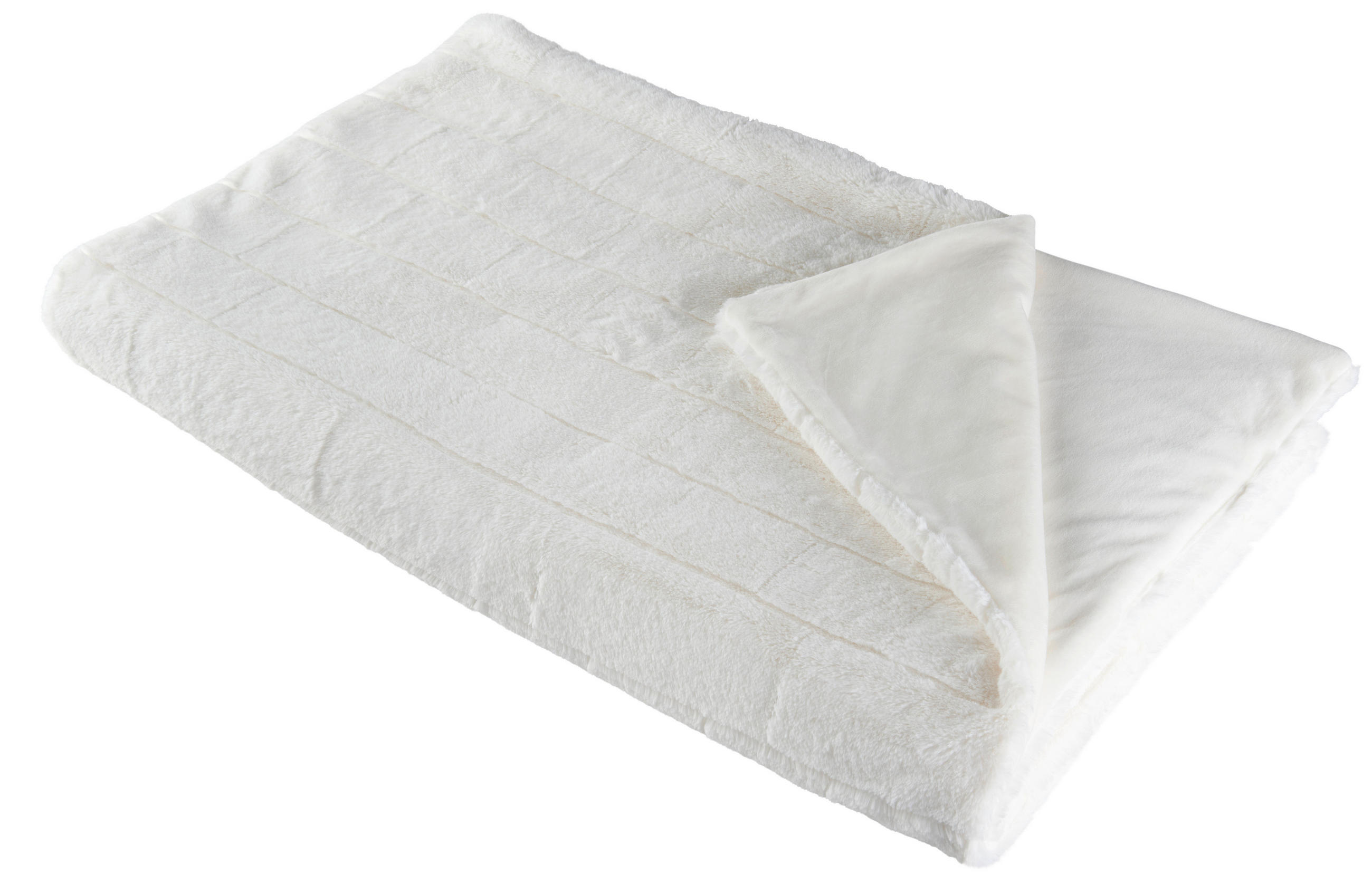 KOŽUŠINOVÁ DEKA, polyester, 150/200 cm - biela, Konventionell, textil (150/200cm) - Dieter Knoll