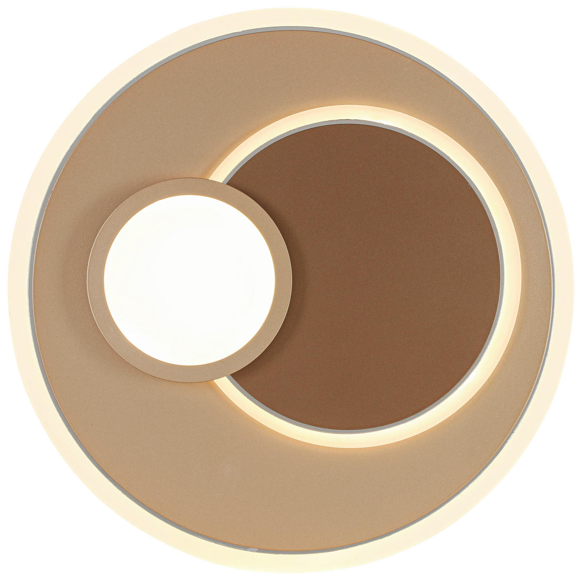 DECKENLEUCHTE  40/7 cm    - Chromfarben/Weiß, Trend, Kunststoff/Metall (40/7cm) - Novel