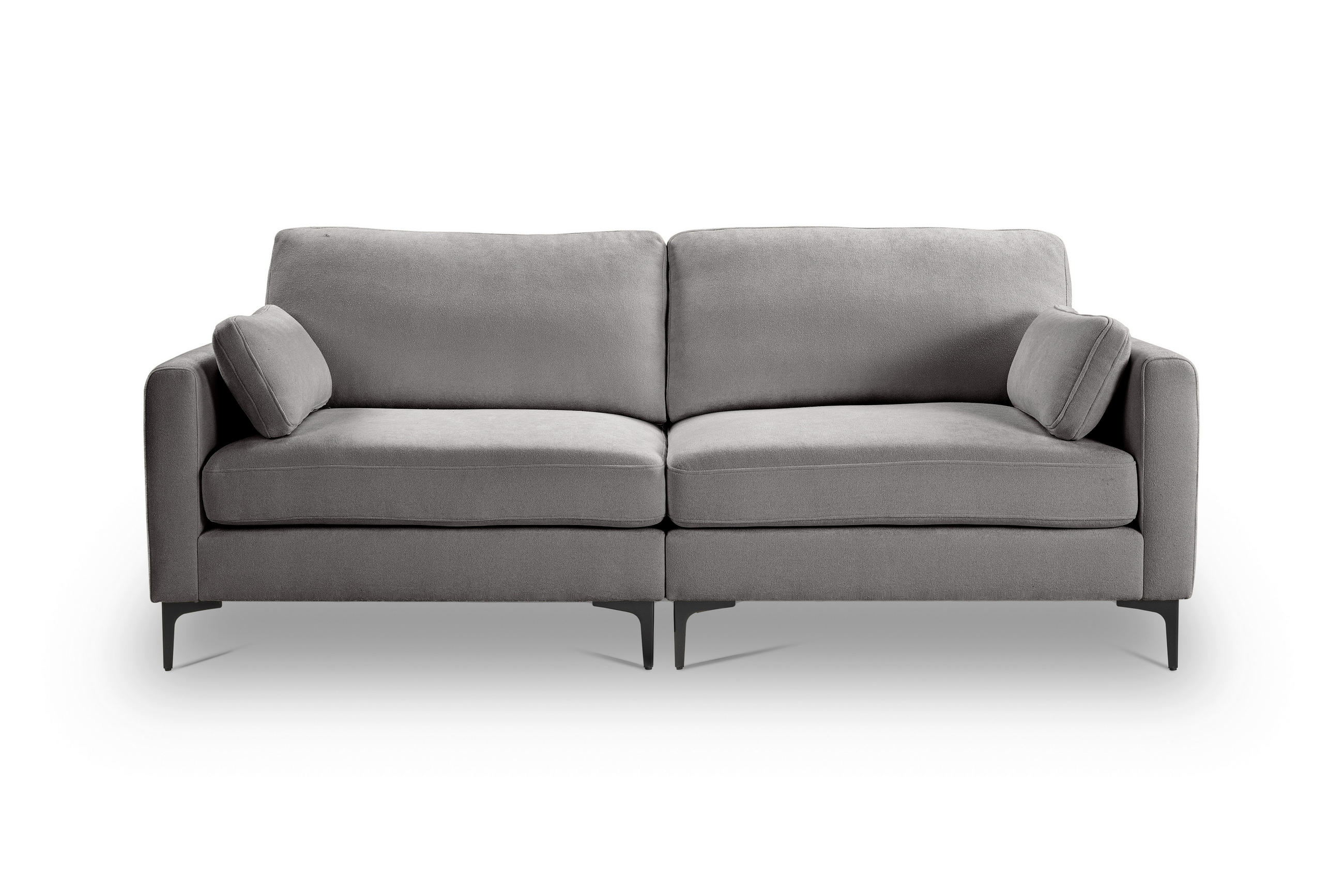 3,5-SITZER VENTI Webstoff Hellgrau  - Hellgrau/Schwarz, Basics, Textil (225/92/97cm) - MID.YOU