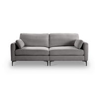 3,5-SITZER VENTI Webstoff Hellgrau  - Hellgrau/Schwarz, Basics, Textil (225/92/97cm) - MID.YOU