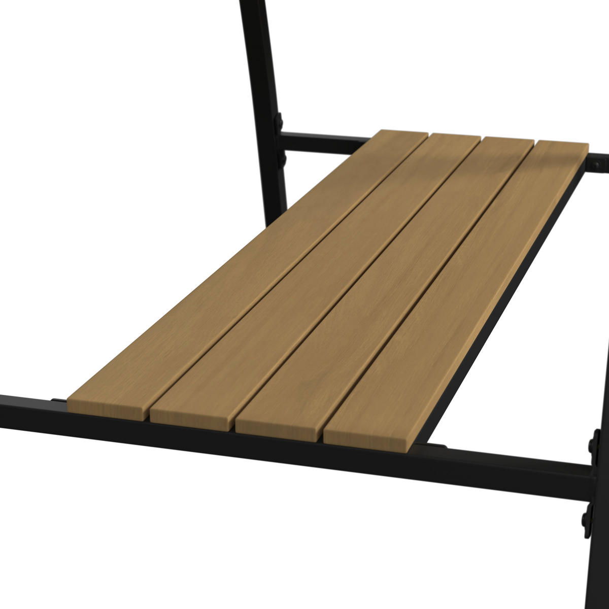 LOUNGETISCH  - Schwarz/Teakfarben, MODERN, Holz/Metall (113/59/60,5cm) - Ambia Garden