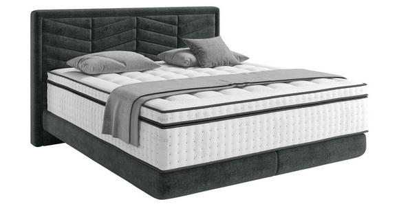 BOXSPRINGBETT 180/200 cm  in Schwarz  - Schwarz, KONVENTIONELL, Kunststoff/Textil (180/200cm) - Carryhome