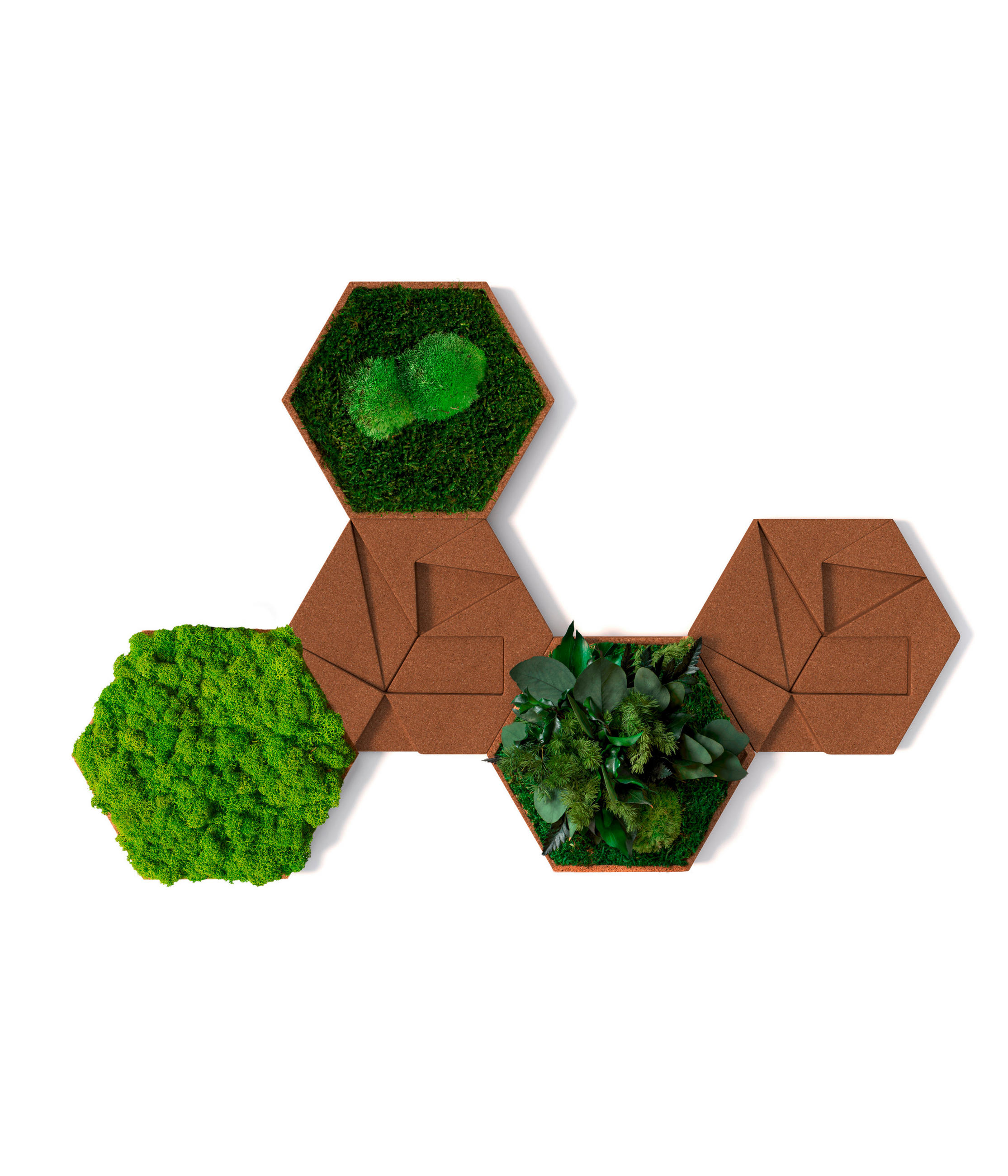 MOOSPANEEL Stylegreen  - Hellbraun/Grün, Basics, Naturmaterialien/Holz (19/22cm)