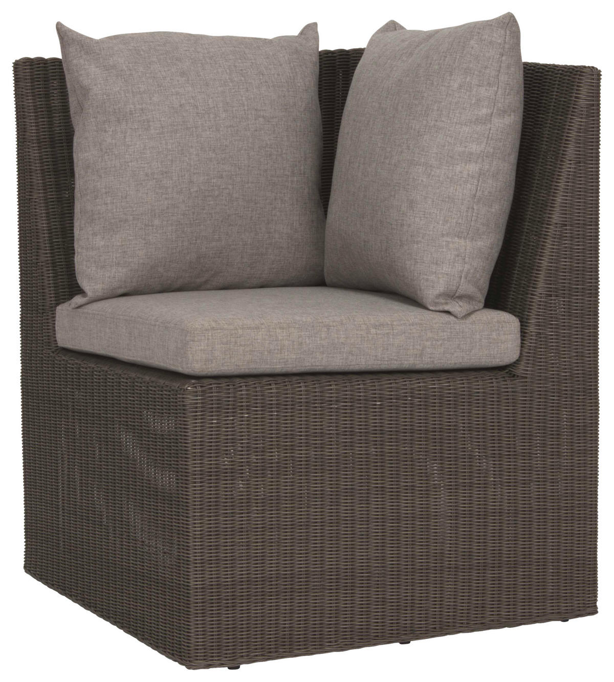 LOUNGEECKTEIL - Hellgrau/Alufarben, Design, Kunststoff/Textil (70/86/70cm) - Stern