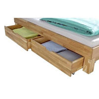 SET CUTII DEPOZITARE SUB PAT - culoare lemn stejar/culoare natur, Design (90/21/81cm) - MID.YOU