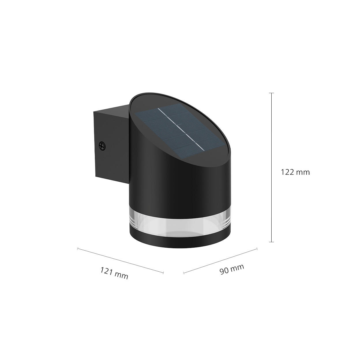 SOLARLEUCHTE 9/12,2/12,1 cm   - Schwarz, KONVENTIONELL, Kunststoff (9/12,2/12,1cm) - Philips