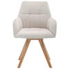 ARMLEHNSTUHL  in Mikrofaser  - Eichefarben/Creme, LIFESTYLE, Textil (61/88/66,5cm) - Boxxx