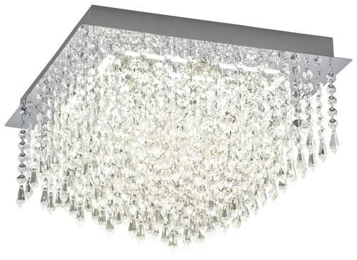 LED-DECKENLEUCHTE 40 cm   - Chromfarben, KONVENTIONELL, Metall (40cm) - Hell