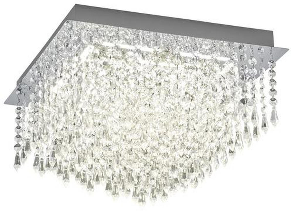 LED-DECKENLEUCHTE 40 cm   - Chromfarben, KONVENTIONELL, Metall (40cm) - Hell