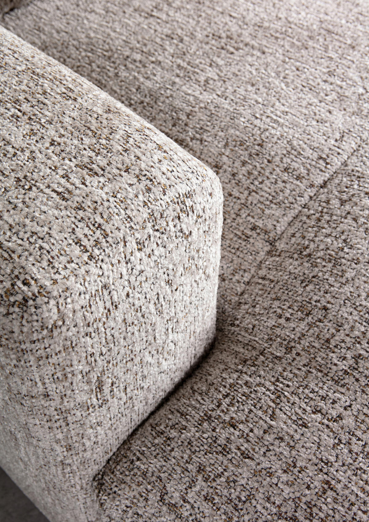 ECKSOFA Braun Chenille  - Creme/Schwarz, MODERN, Kunststoff/Textil (178/231cm) - Carryhome