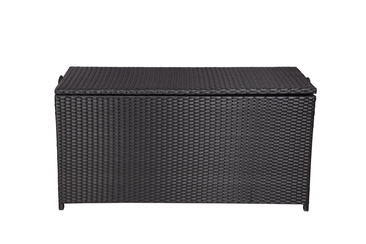 KISSENBOX 50/60/120 cm  - Schwarz, Basics, Kunststoff/Metall (50/60/120cm) - Gardenson
