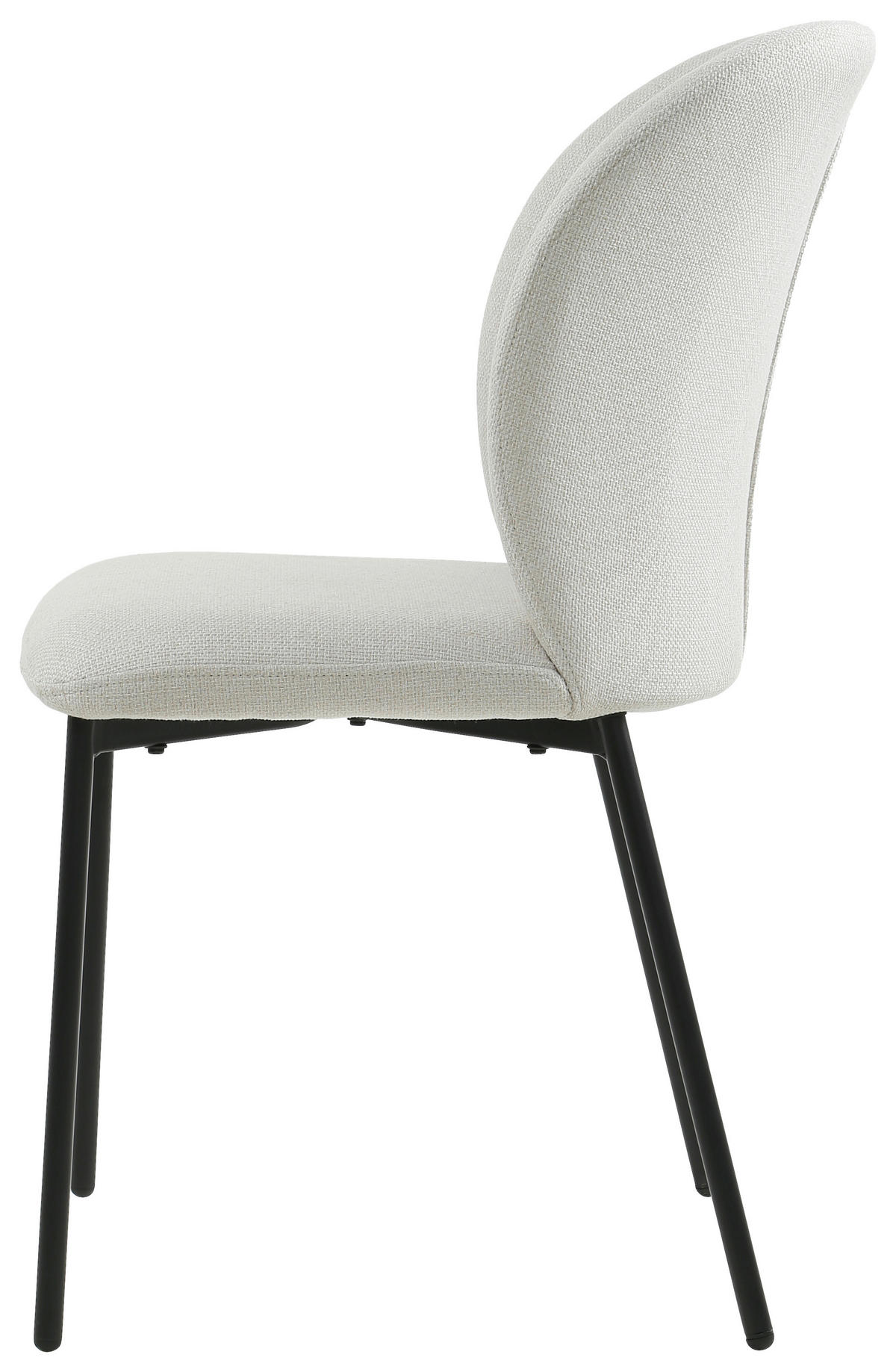 STUHL Leinenoptik Schwarz, Beige Pappel Sperrholz  - Beige/Schwarz, Design, Holz/Textil (49/84,5/58cm) - Carryhome