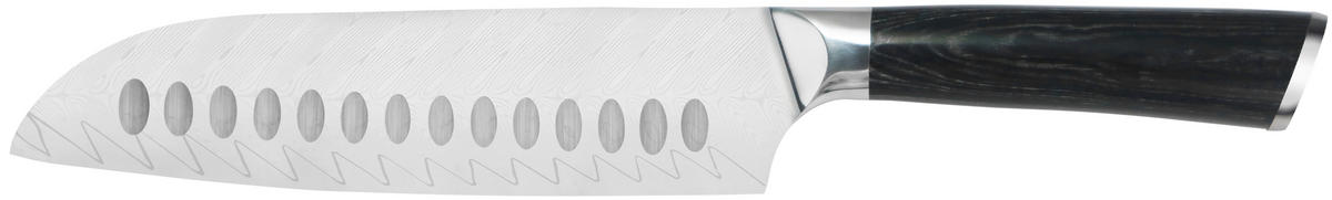 SANTOKU NOŽ          31 cm    oplemenjeni čelik - boje oplemenjenog čelika, Basics, drvo/metal (31cm) - Homeware Profession.