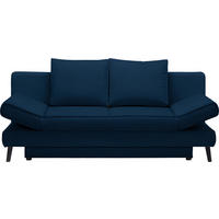 SCHLAFSOFA Sidney  mit Stoffauswahl Blau  - Blau/Schwarz, Design, Textil/Metall (200/85/90cm) - Novel