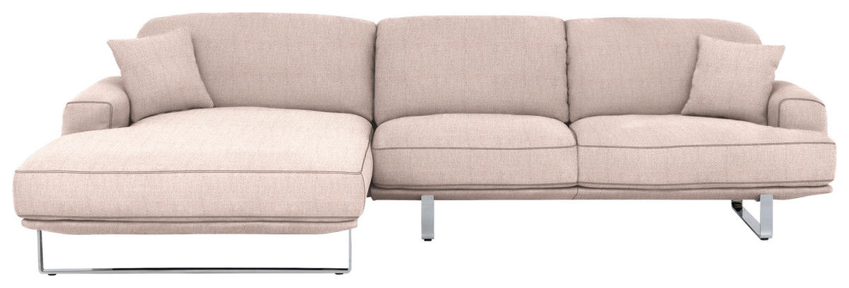 RÉCAMIERE in Flachgewebe Braun  - Schwarz/Braun, Design, Textil/Metall (227/89/101cm) - Dieter Knoll