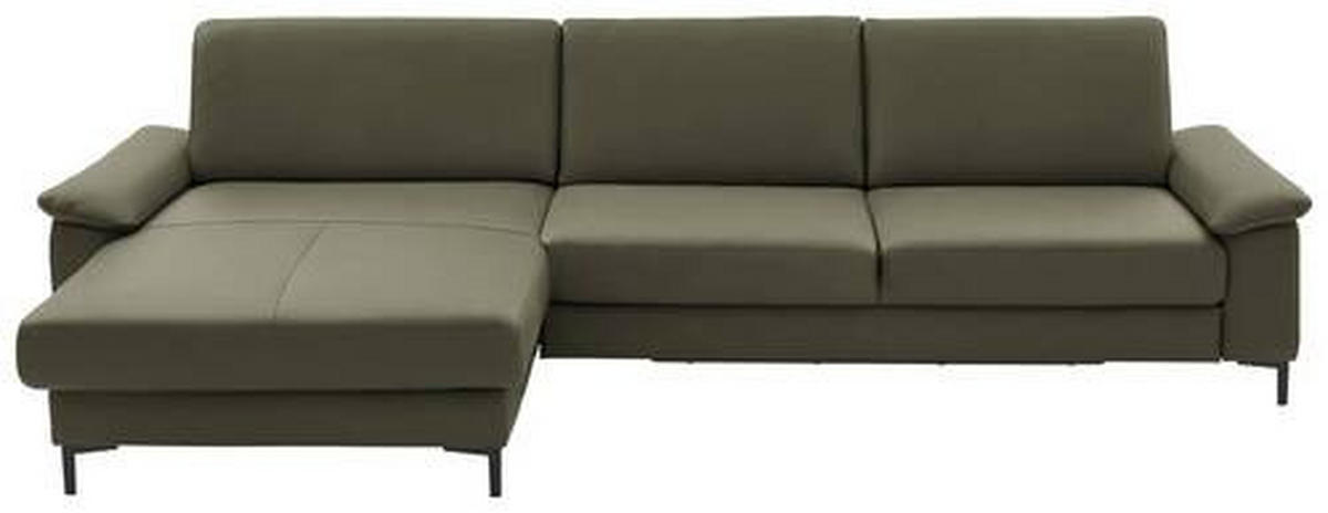 ECKSOFA in Echtleder Waldgrün  176/334 cm  - Waldgrün/Schwarz, Design, Leder/Metall (176/334cm) - Dieter Knoll