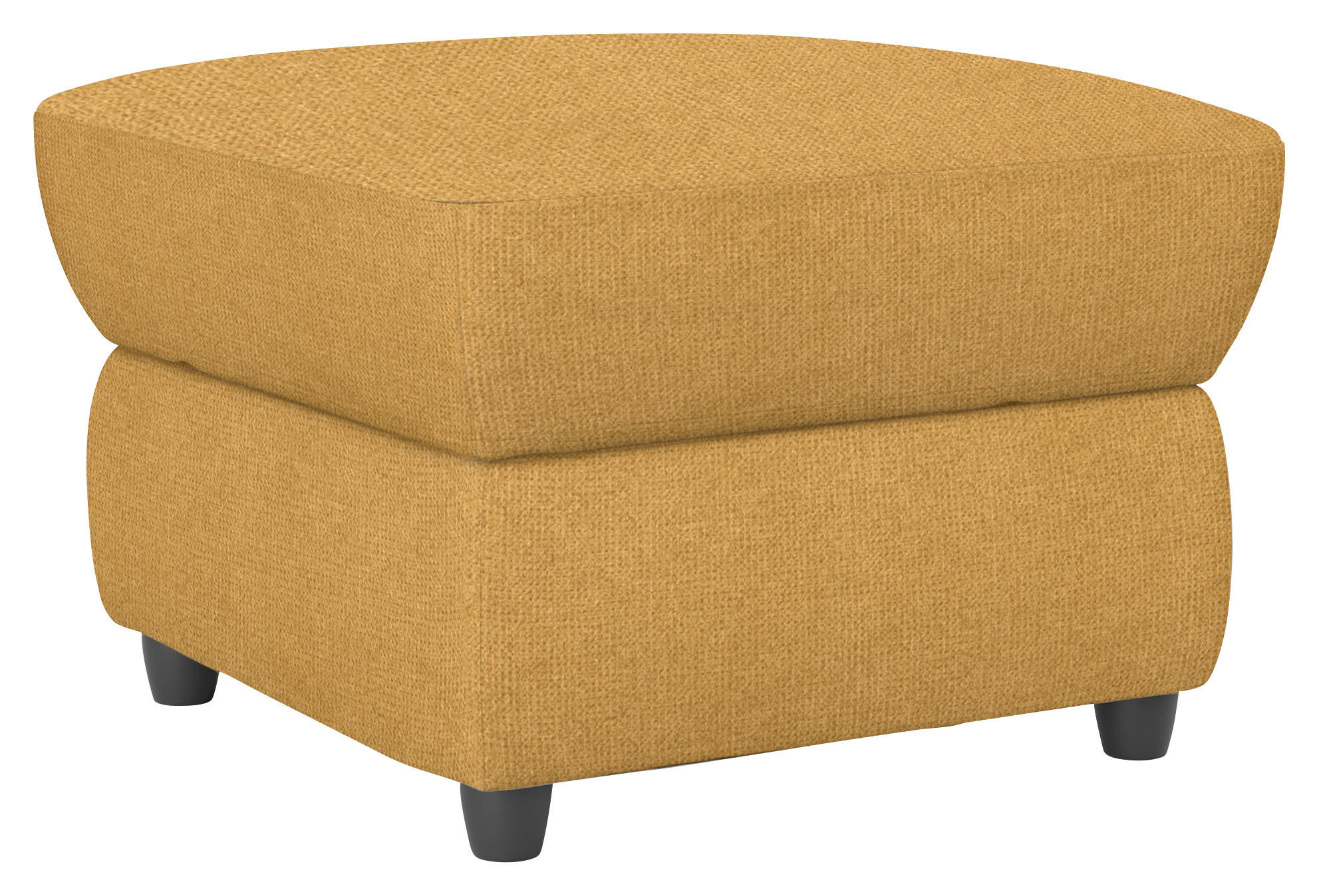 HOCKER Textil Gelb  - Gelb/Schwarz, Konventionell, Kunststoff/Textil (68/45/68cm) - Livetastic