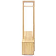 GARDEROBE  in 157/195/51 cm  - Eichefarben, Natur, Glas/Holz (157/195/51cm) - Linea Natura