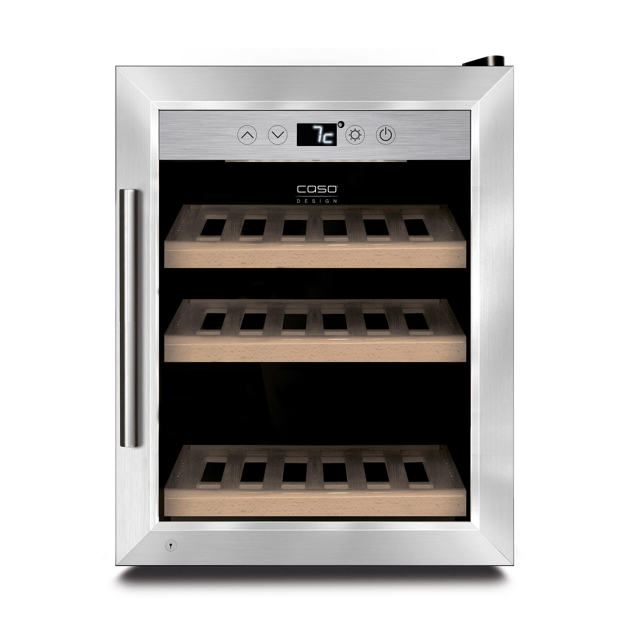 WEINKÜHLSCHRANK  - Edelstahlfarben, Basics (39,5/51,5/51cm) - CASO Design