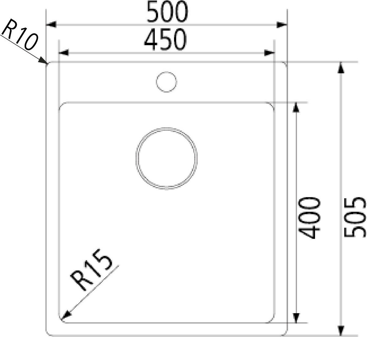 SPÜLE Lumex Mix  - Edelstahlfarben, Basics, Metall (50/20/50,5cm) - HKT