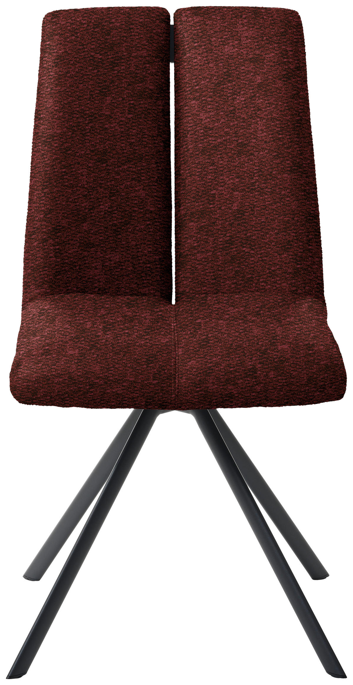 STUHL  Stoffauswahl Webstoff  - Bordeaux/Anthrazit, Design, Textil/Metall (50/92/64cm) - Venjakob