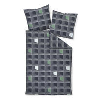 POVLEČENÍ, makosatén, modrá, tmavě modrá, 155/220 cm  - modrá/tmavě modrá, Basics, textil (155/220cm) - Janine