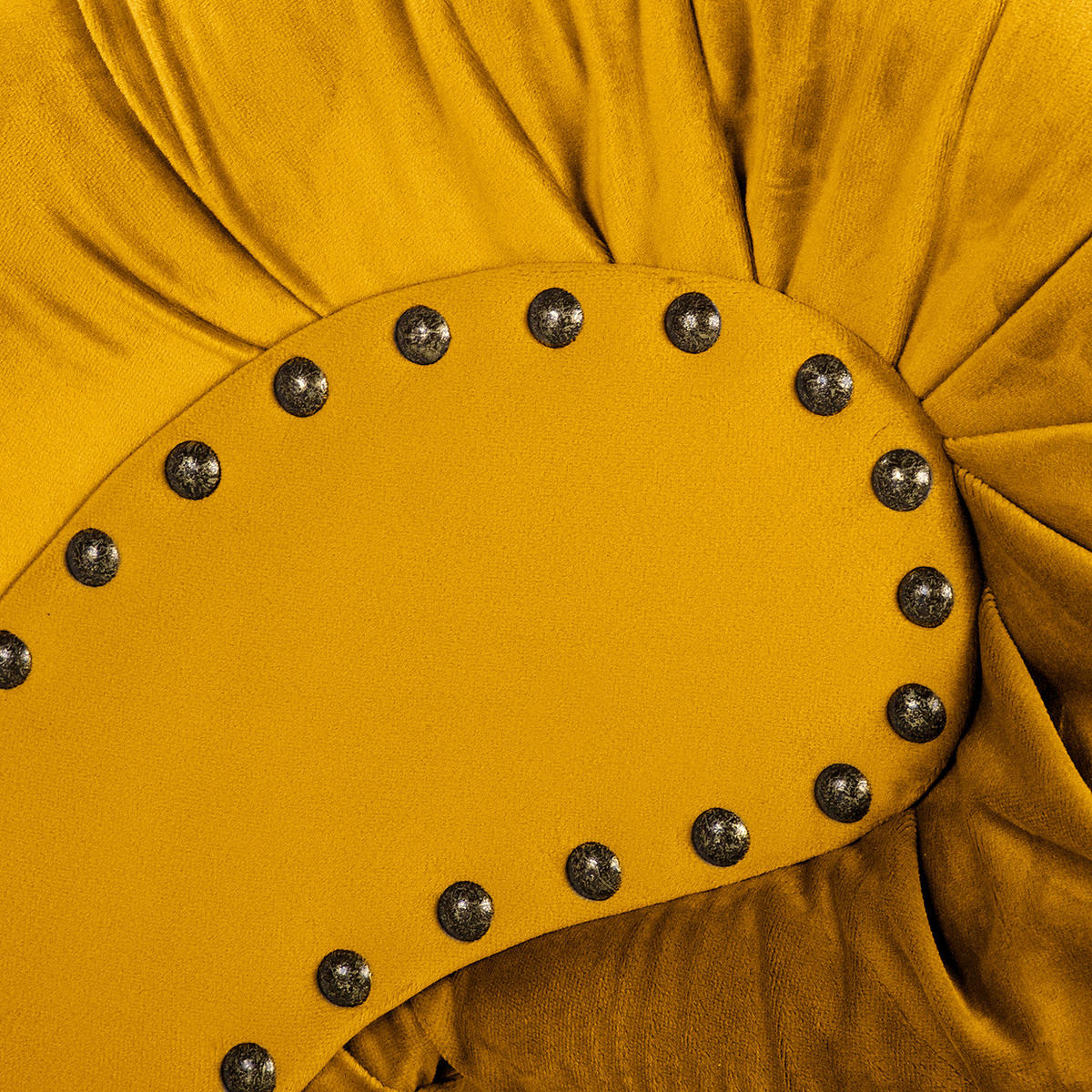 RÉCAMIERE Samt Senfgelb  - Senfgelb/Braun, Design, Holz/Textil (185/93/75cm) - Livetastic