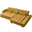 ECKSOFA  in Flachgewebe Gelb  341/204 cm  - Gelb/Schwarz, Design, Textil/Metall (341/204cm) - Xora