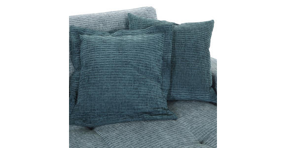 ECKSOFA Blau, Petrol Flachgewebe  - Blau/Petrol, KONVENTIONELL, Holz/Textil (270/190cm) - Carryhome