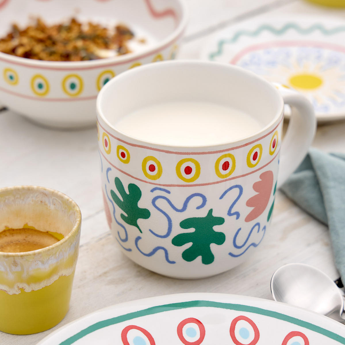 KAFFEEBECHERSET SUMMER BLISS 6-teilig  - Multicolor, Basics, Keramik - Costa Nova