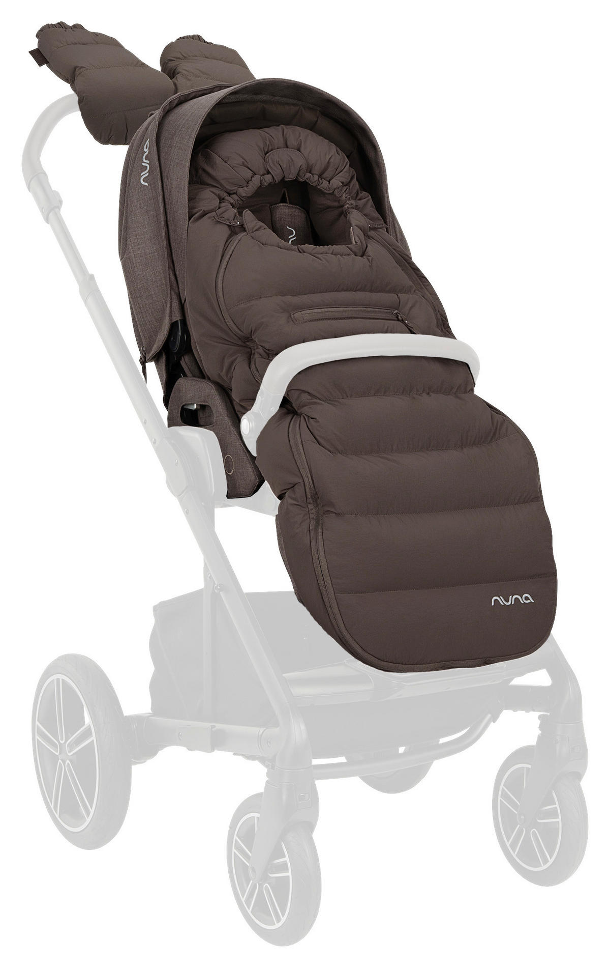 FUßSACK Winter Stroller Set  - Graubraun, Basics, Textil (99/42/14cm) - Nuna