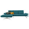 ECKSOFA in Flachgewebe Türkis  - Türkis, Design, Textil/Metall (159/314cm) - Koinor