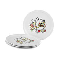 PIZZATELLER Porzellan 4-teilig Milano Pizzabäcker  - Multicolor, Basics, Keramik (40cm) - Creatable