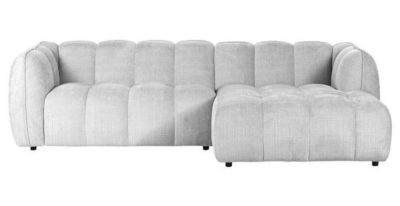 ECKSOFA in Chenille Hellgrau 272/172 cm - Hellgrau/Schwarz, KONVENTIONELL, Kunststoff/Textil (272/172cm) - Carryhome
